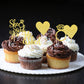 24 Pcs He Asked She Said Yes Cupcake Toppers With Glitter Heart Ring Bachelorette Cupcake Picks Wedding Engagement Bridal Shower
