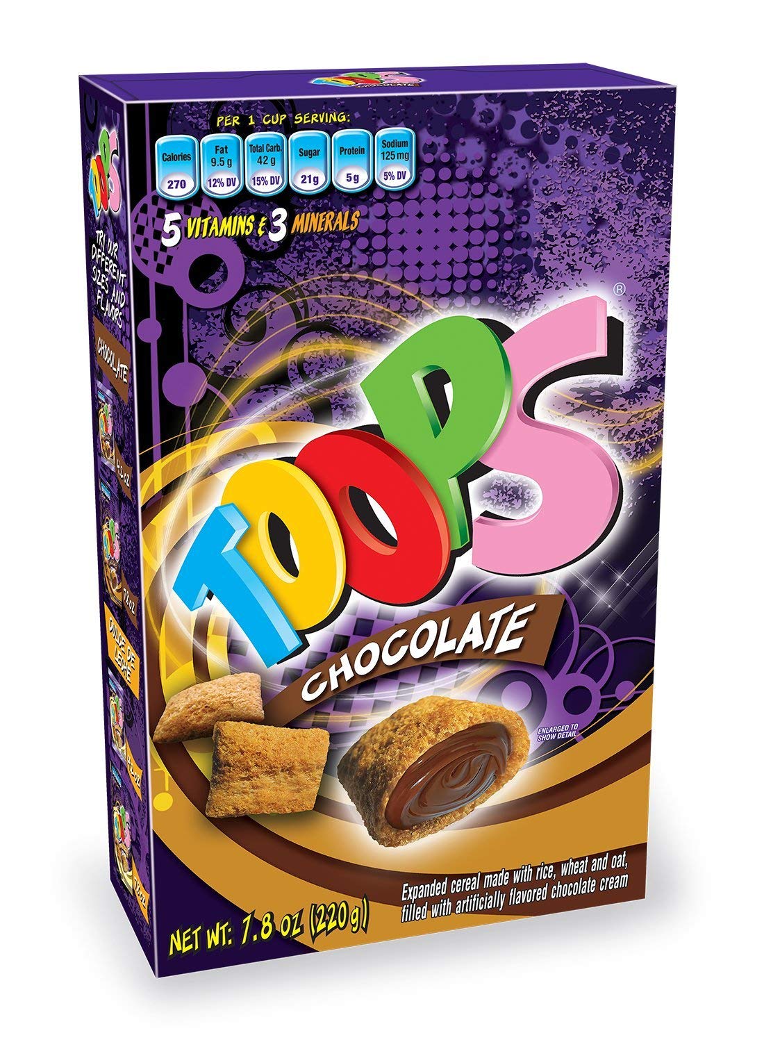TOOPS Chocolate Cereal, 7.8 Ounce (220 grams) (2 Pack)