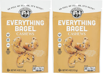 Pears Snacks Everything Bagel Cashews, 4 OZ (Pack of 2)