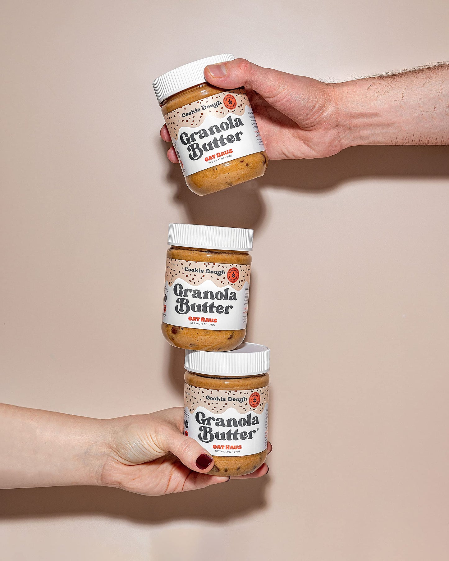 KWEEN Oat Haus Cookie Dough Granola Butter (Chipless) | Peanut-free, Almond (Tree-Nut) Free, & School-Safe (Top 8 Allergen Free)