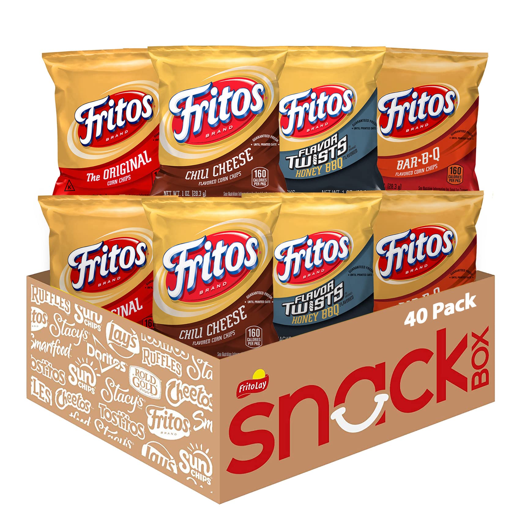 Fritos Corn Chips, Variety Pack, 1 Ounce (Pack Of 40)