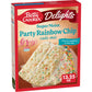 Betty Crocker Delights Super Moist Party Rainbow Chip Cake Mix, 13.25 oz