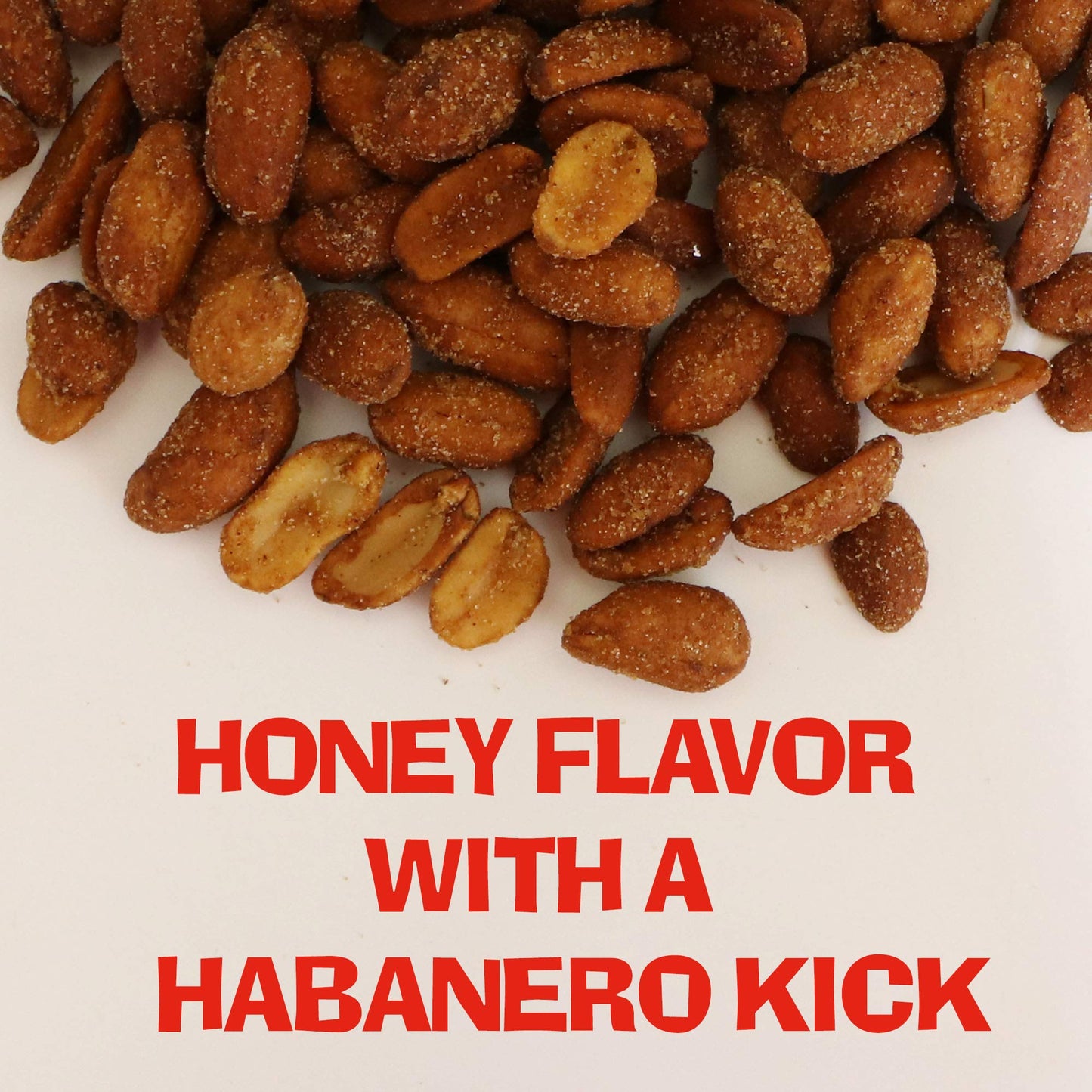 ASS KICKIN Roasted Spicy Hot Peanuts - Habanero Honey Flavor - 4.25 oz - Gourmet Snack