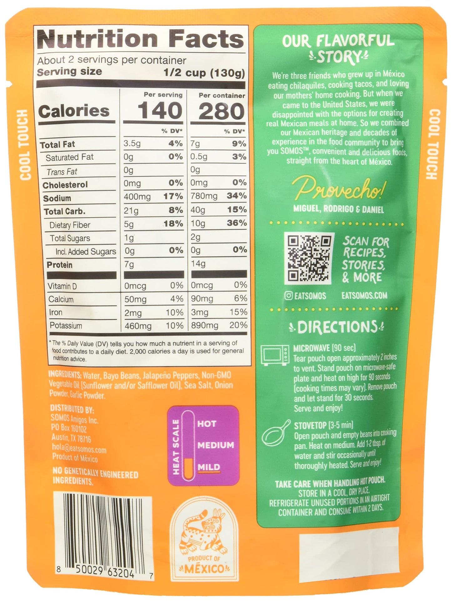 SOMOS Spicy Refried Beans, 10 OZ