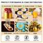 INOCERIS Edible Luster Dust Set - Metallic Shimmer Powder for Baking, Decorating, Candy & Drinks - Small, Flavorless, Luster Dust