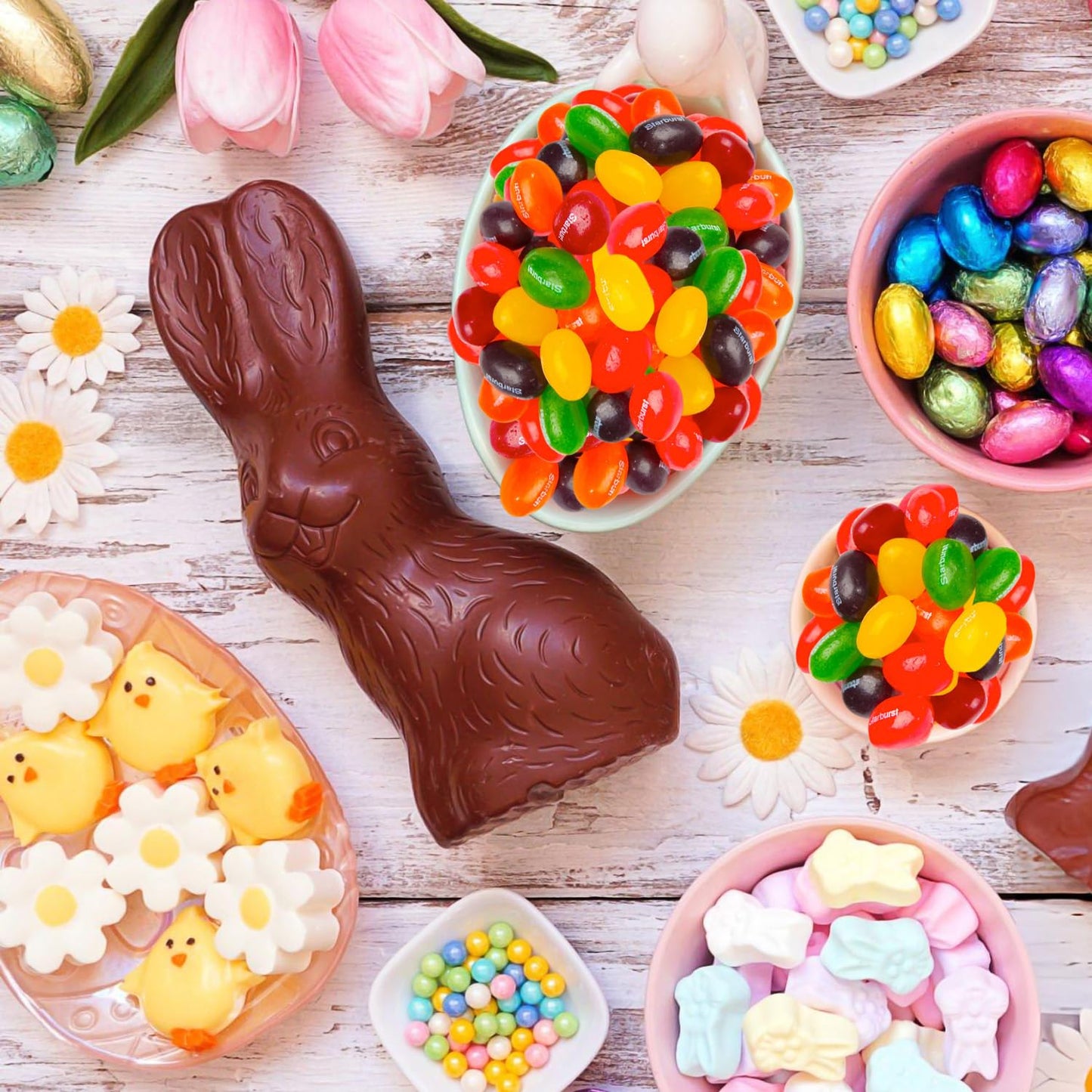 Bulk Jelly Bean Candy Large Bucket - 54oz Assorted Fruity Flavors, Soft, Chewy JellyBeans Bulk Resealable Jar for Easter Baskets