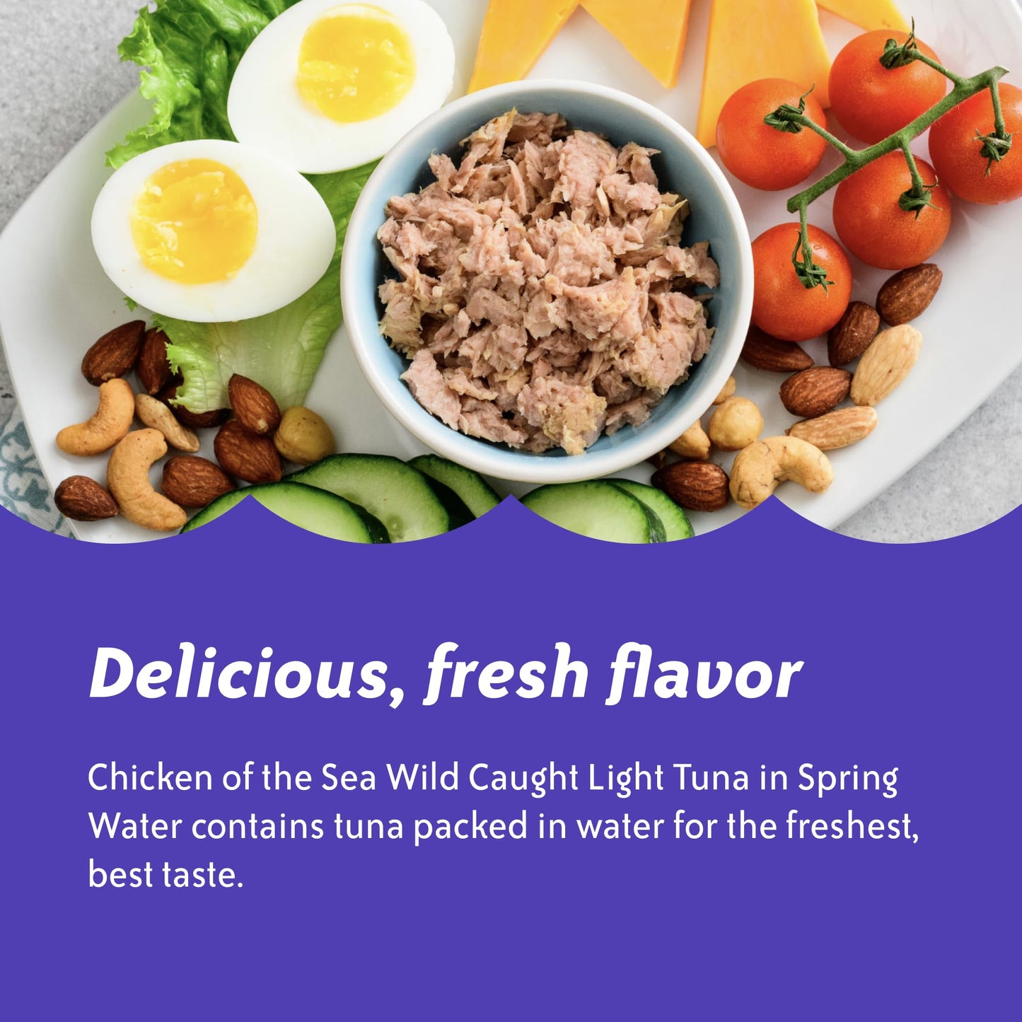 Chicken Of The Sea Wild Caught Light Tuna In Spring Water, 2.5 Oz. Packet (Box Of 6)