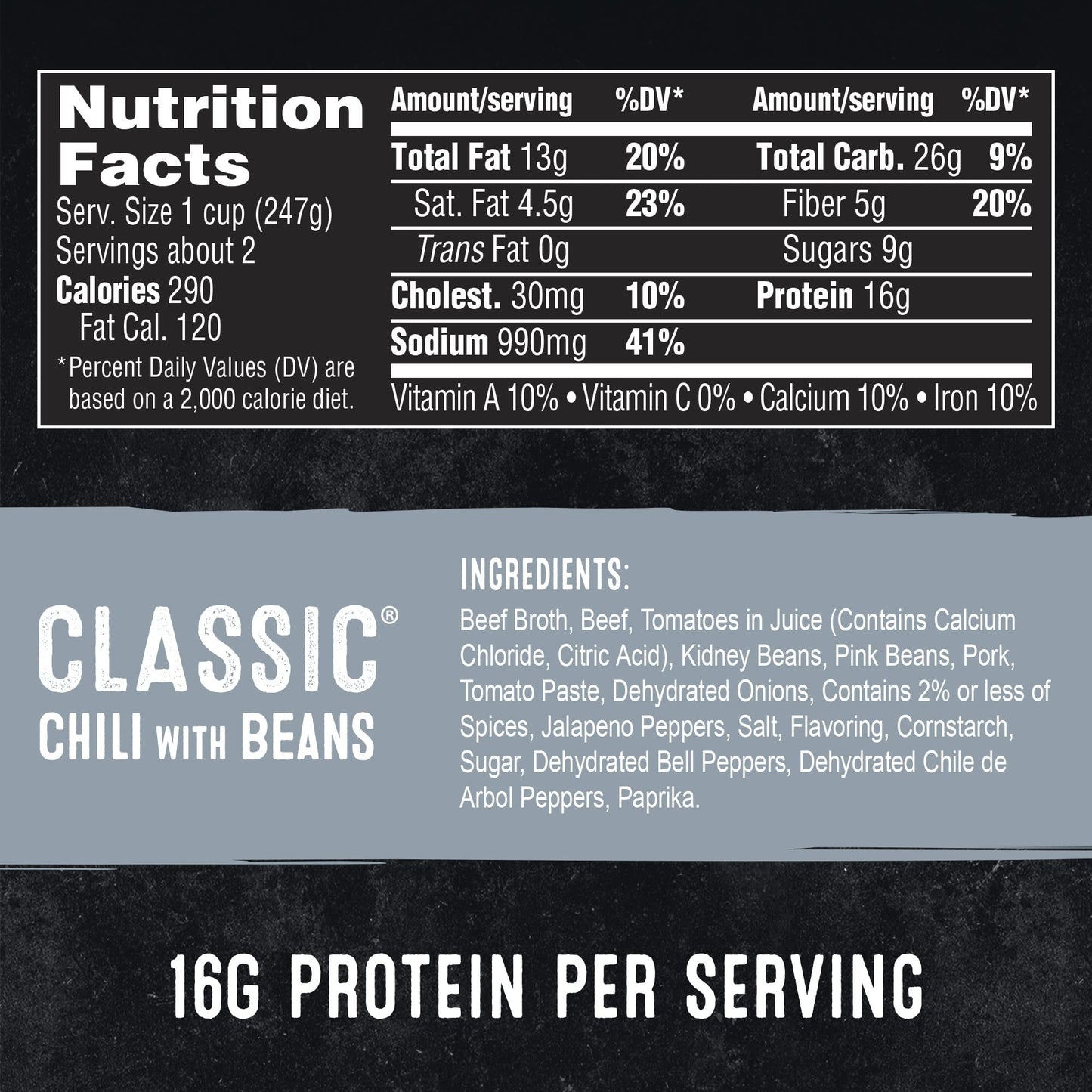 STAGG Classic Chili With Beans, Canned Chili, 15 oz, Pack of 12, Model 22112