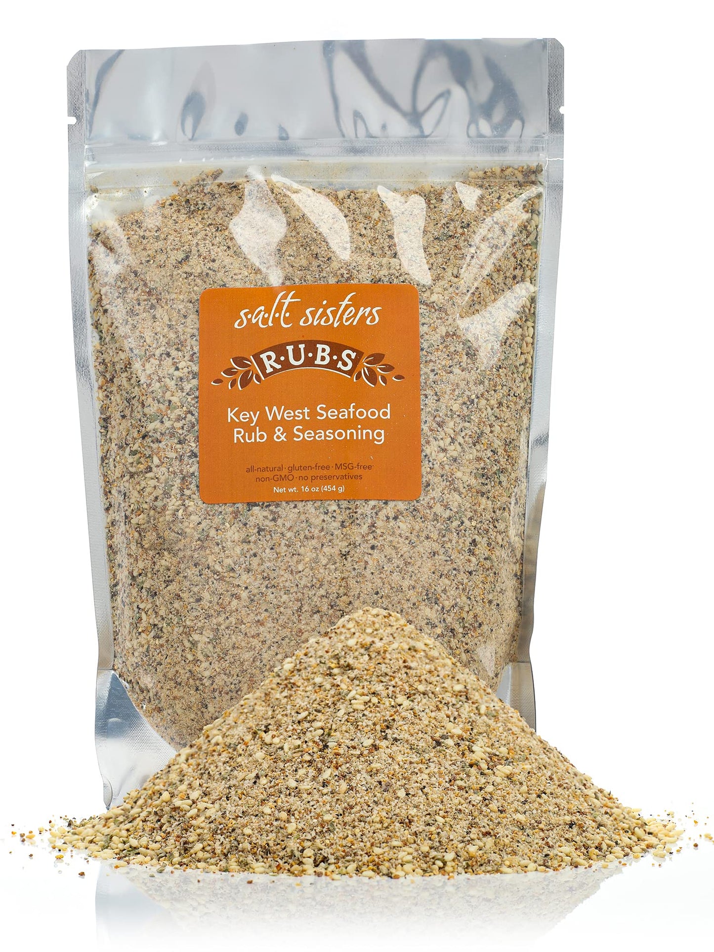 s.a.l.t. sisters Key West Seafood Rub & Seasoning | All-Natural, Gluten Free, MSG Free, Non-GMO | Dry & Wet Rub Seasoning Base |