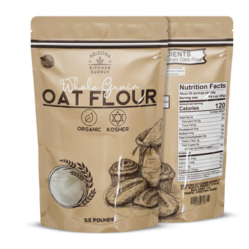 Organic Whole Grain Oat Flour - 2.5 lb - Product of the USA - Premium, Nutrient-Rich Flour for Baking & Cooking Brough to You By
