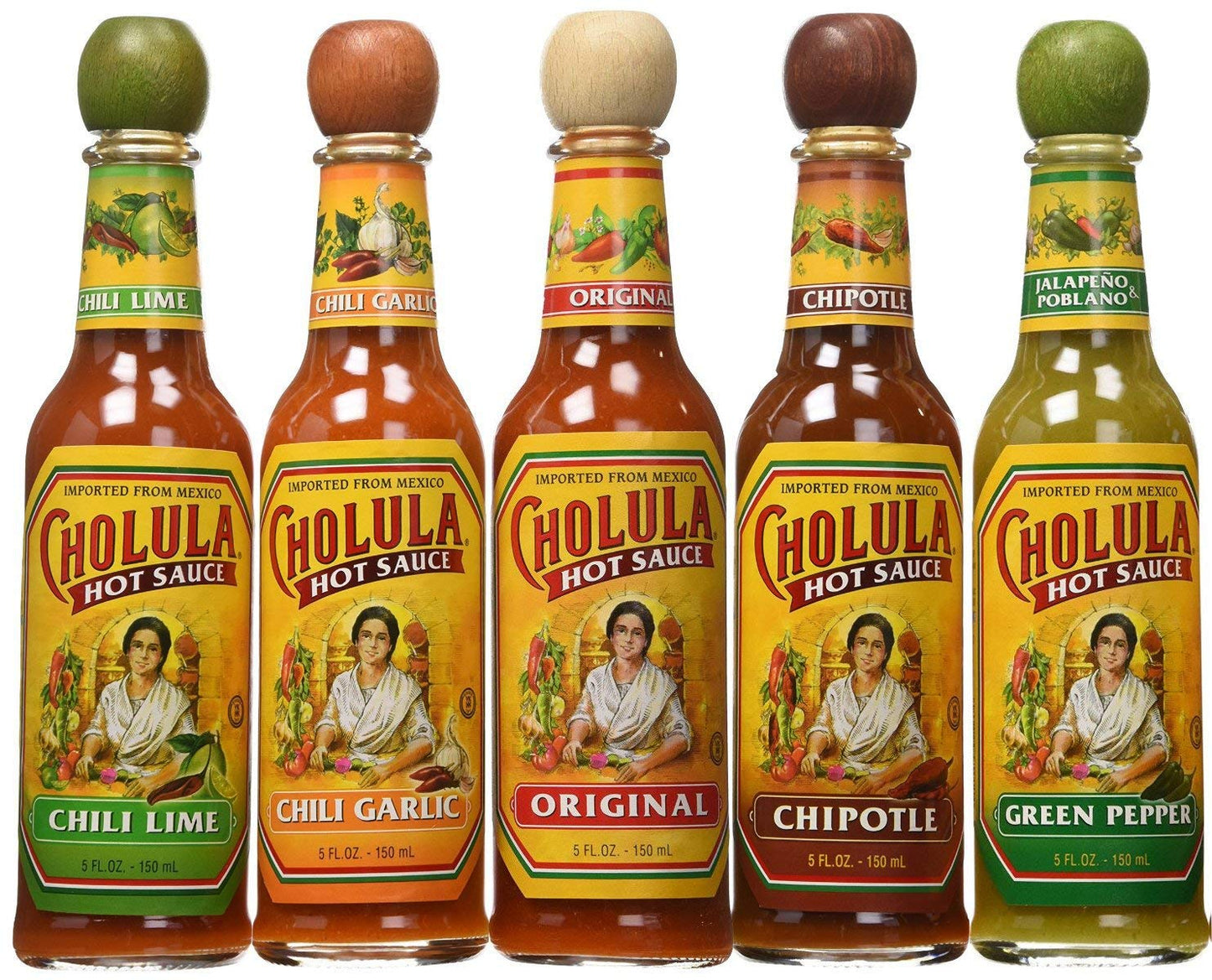 Cholula Hot Sauce Variety Pack - 5 Different Flavors