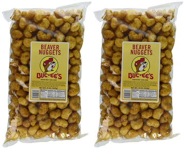 Buc-ee s Famous Beaver Nuggets Sweet Corn Puff Snacks, 13 Ounces (Pack of Two 13 Ounce Bags - 26 Ounces Total))