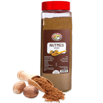 Angel Brand Ground Nutmeg - Aromatic Spice for Cooking - 16 oz Bottle