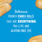 Udis Gluten Free Classic French Dinner Roll, Frozen, 7.41 oz.