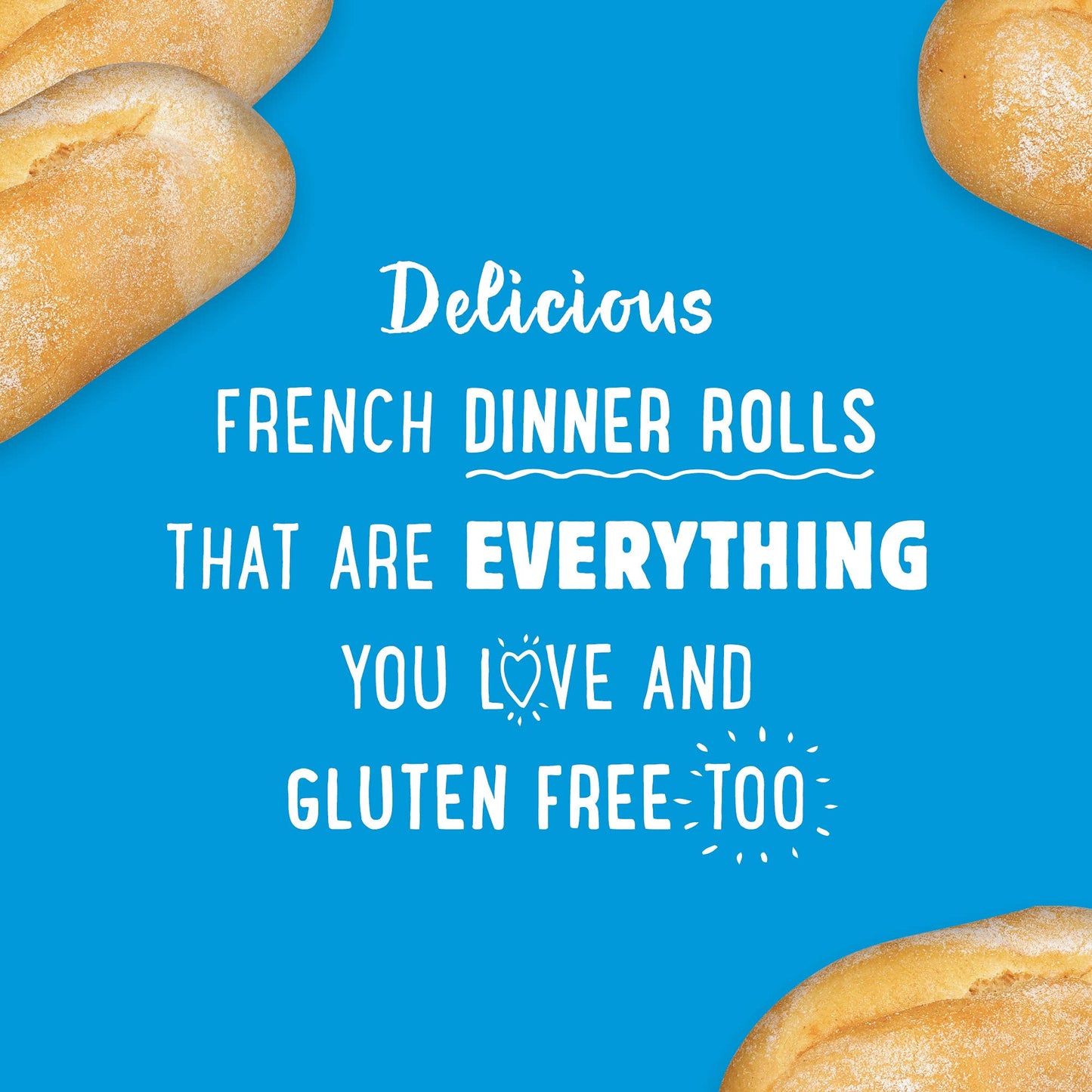 Udis Gluten Free Classic French Dinner Roll, Frozen, 7.41 oz.