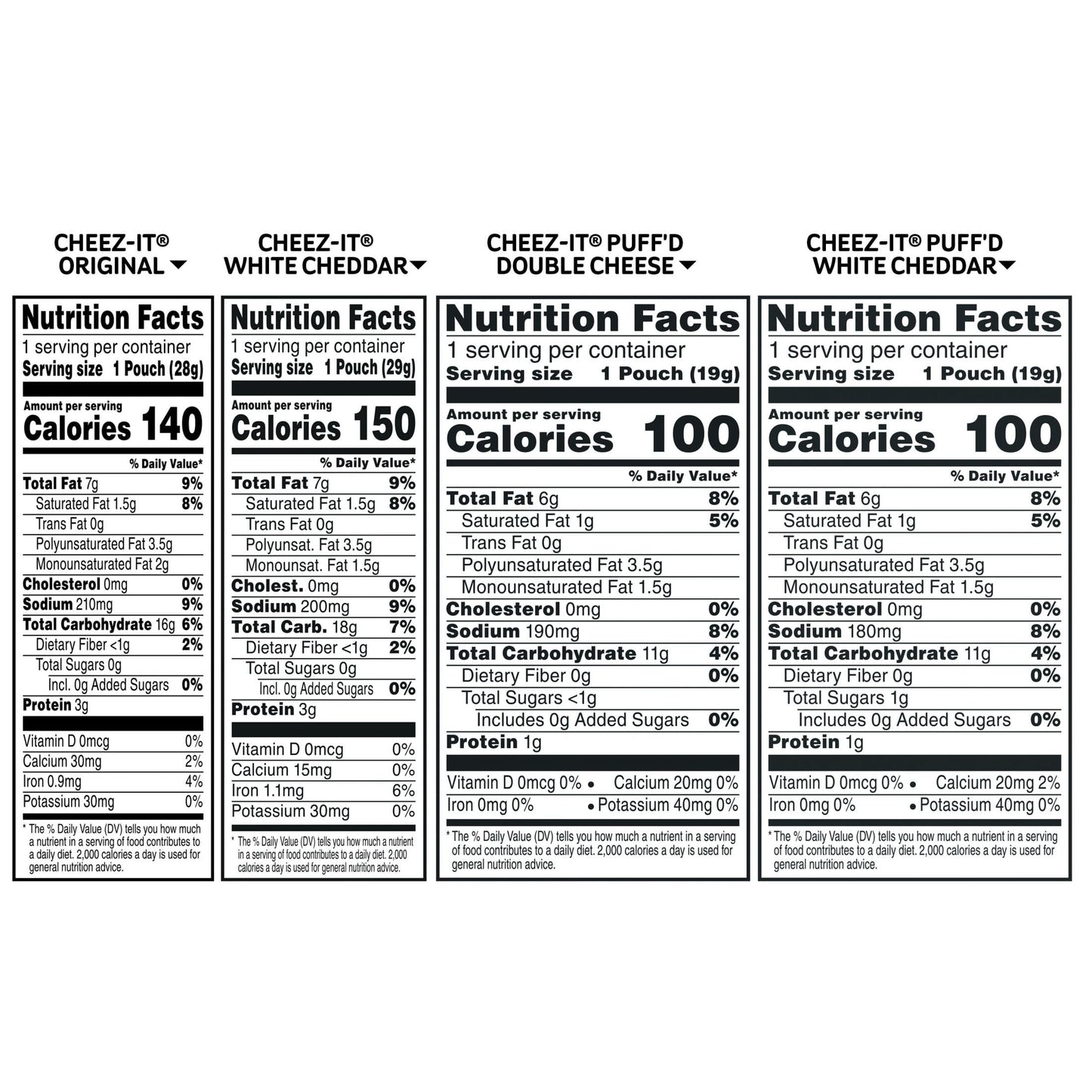 Cheez-It Cheese Crackers, Baked Snack Crackers, Lunch Snacks, Variety Pack (40 Pouches)