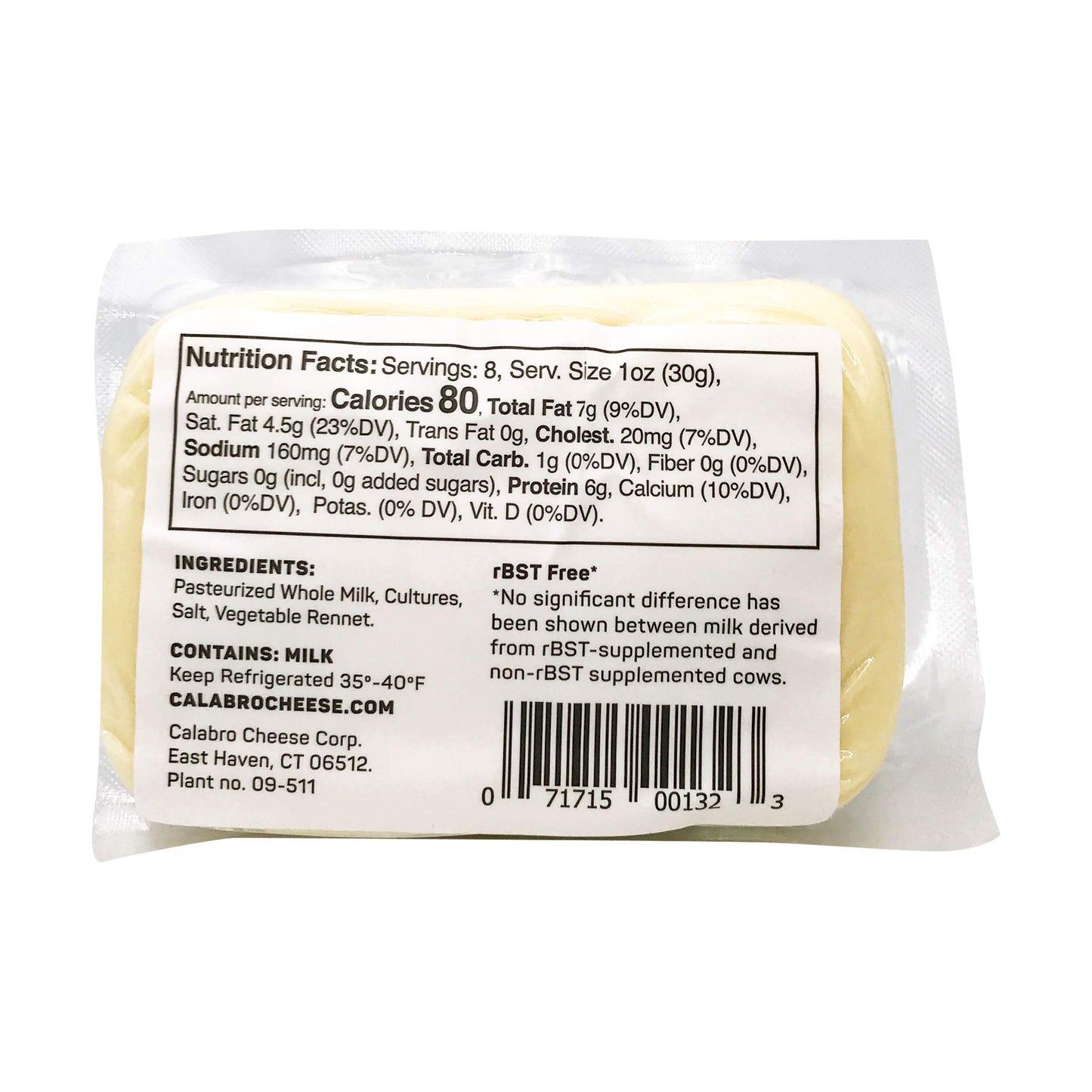 CALABRO CHEESE Whole Milk Mozzarella, 8 OZ