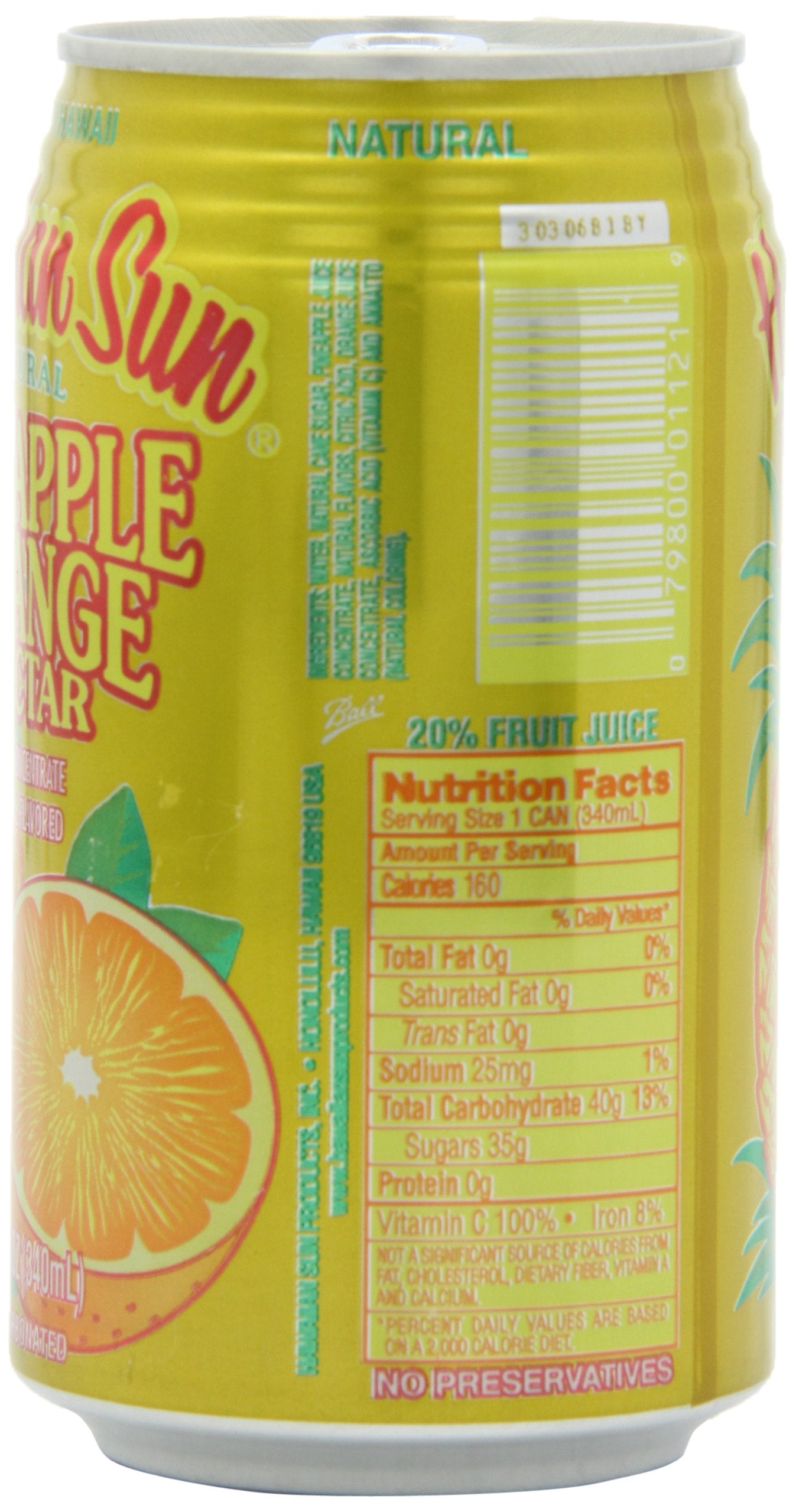 Hawaiian Sun Nectar, Pineapple-Orange, 11.5 Fl Oz (Pack Of 24)