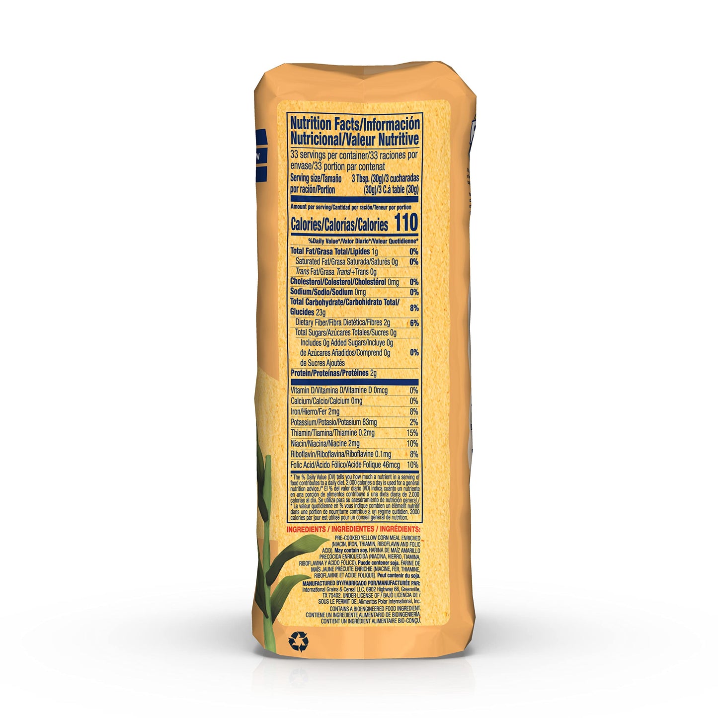 P.A.N. Yellow Corn Meal - Pre-Cooked Gluten Free And Kosher Flour For Arepas (2.2 Lb/Pack Of 4)