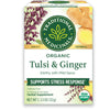 Traditional Medicinals Tea, Organic Tulsi & Ginger, Relieves Stress, Tension, & Irritability, 16 Tea Bags