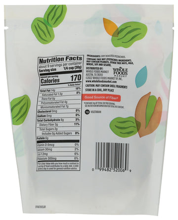 365 By Whole Foods Market, Pistachio Kernels, Dry Roasted Unsalted, 10 Ounce