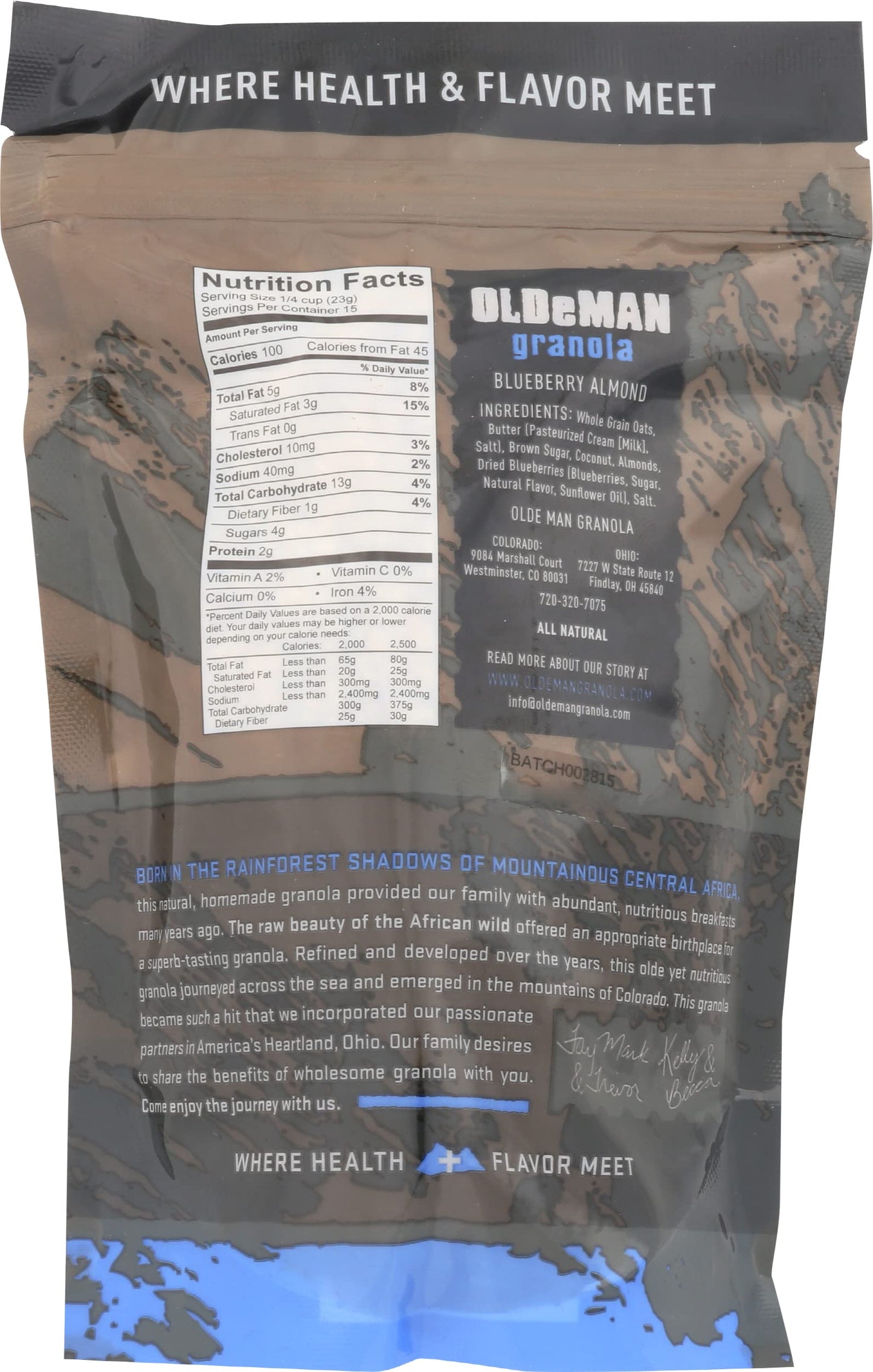 Olde Man Granola Gluten Free Granola - Non-GMO Healthy Granola Cereal - Soft Whole Grain Oats, Butter, Brown Sugar - Handmade in