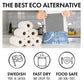 SUPERSCANDI Swedish Dishcloths, Reusable Biodegradable Cellulose, 6 Pack White - Eco-Friendly Kitchen Cleaning Cloths, 8 x 7 inches