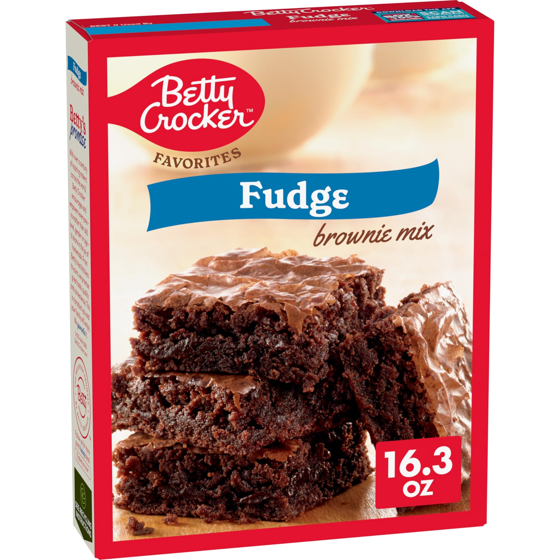Betty Crocker Favorites Fudge Brownie Mix, Holiday Baking, 16.3 oz