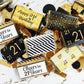 Distinctivs Black And Gold 21St Birthday Party Mini Candy Bar Wrappers - 45 Stickers, 21St Birthday Decorations