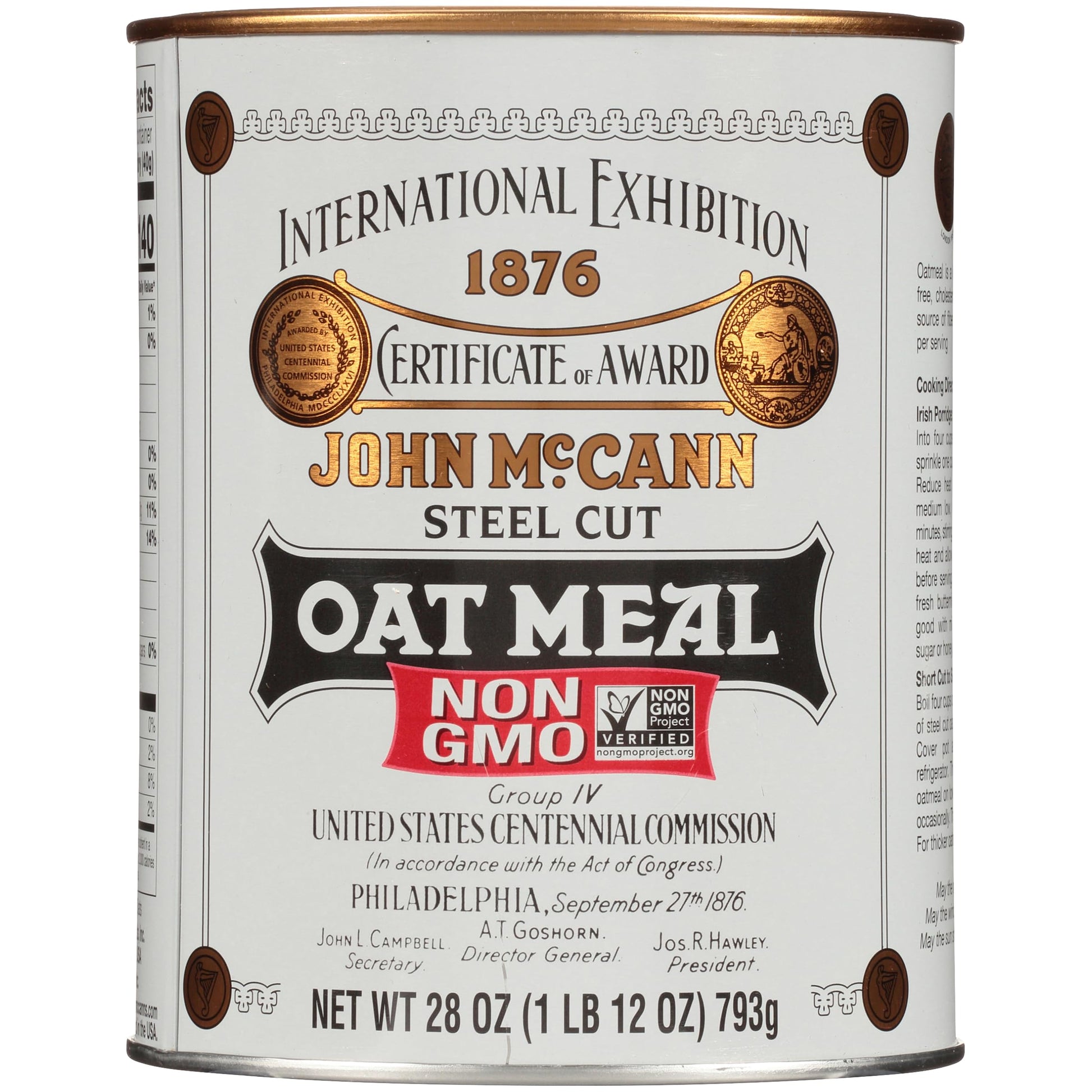 McCanns Irish Oatmeal, Traditional Steel Cut Oats, 28 Ounce