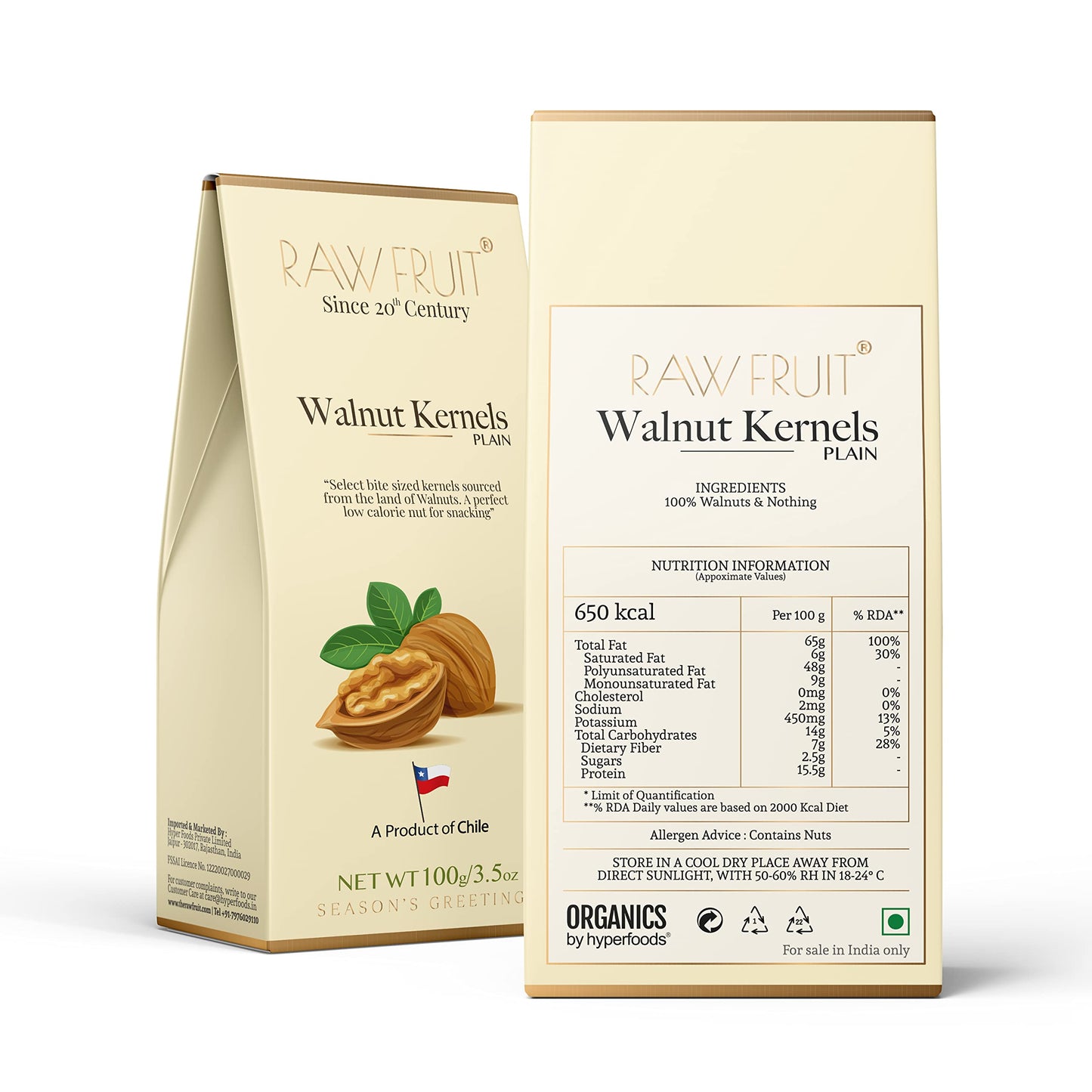 Hyperfoods Chile Walnut Value Pack 100 Grams Dry Fruit Combo Pack Dry Fruit Gift Pack Premium Imported Walnut Dry Fruits And Nut