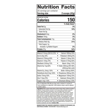 Bariatric Advantage High Protein Meal Replacement Drink Mix, 27g Protein, Lactose Free, 43.46 Ounce, Creme Flavor
