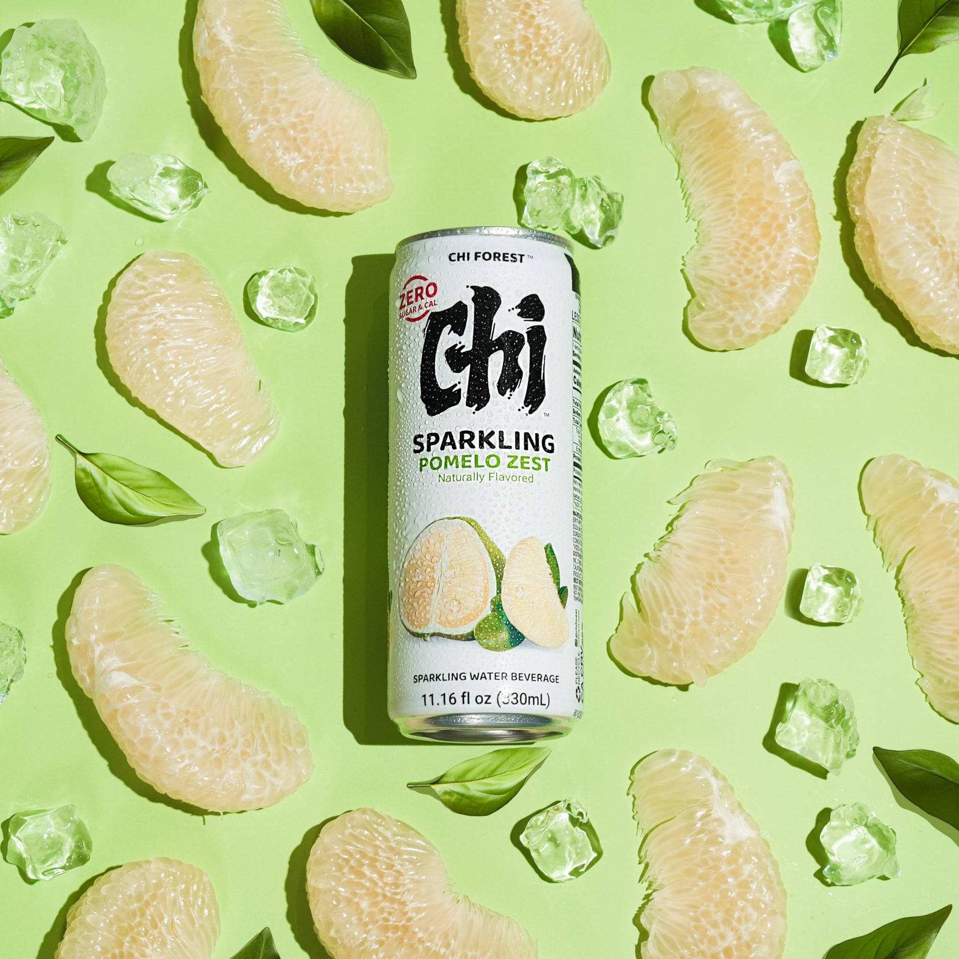 CHI FOREST Pomelo Sparkling Water Beverage  Zero Sugar Drinks  Zero Artificial Flavor  11.16 fl oz Cans (Pack of 24)