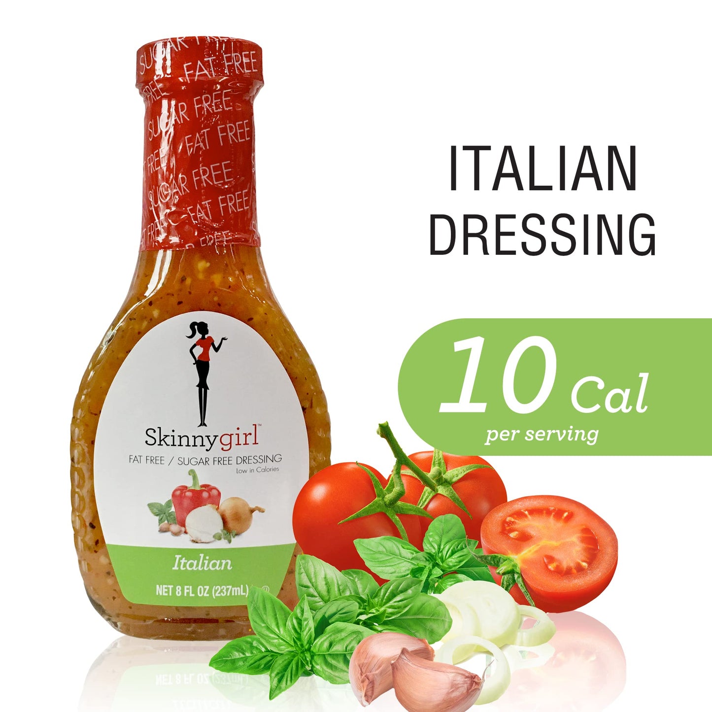 Skinnygirl Fat-Free Salad Dressing, Sugar-Free Italian, 8 Fl Oz, Pack of 1