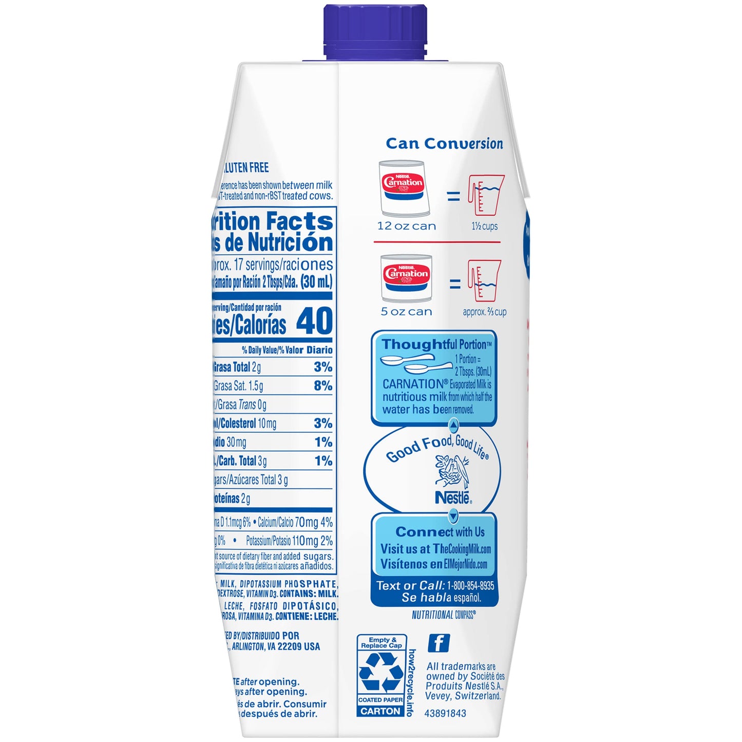 Carnation Evaporate Milk Tetra 12X17Oz