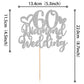 1 Pcs 60Th Wedding Anniversary Cake Topper With Heart Silver Glitter Silver 60 Diamond Wedding Cake Pick Cheers To 60 Years Cake
