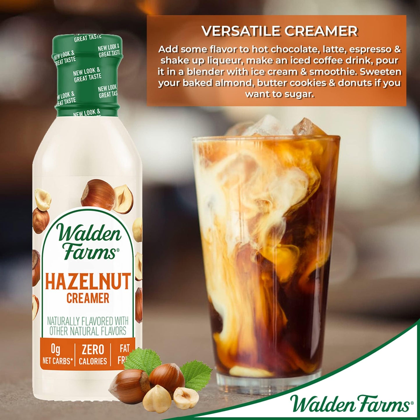 Walden Farms Calorie-Free Hazelnut Coffee Creamer, 12 Ounce (Pack Of 6)