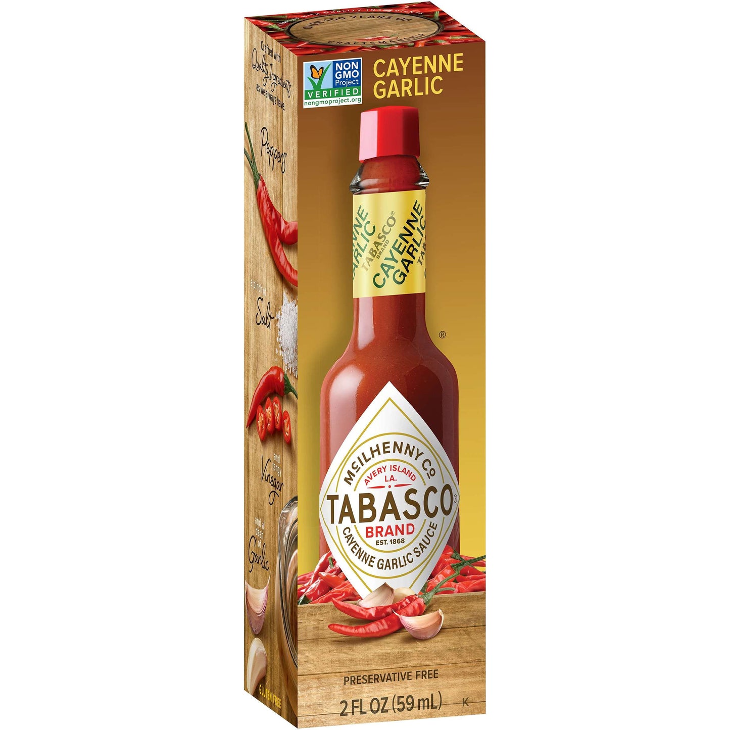 Tabasco Cayenne Garlic Sauce, 2 Ounce (Pack Of 3)