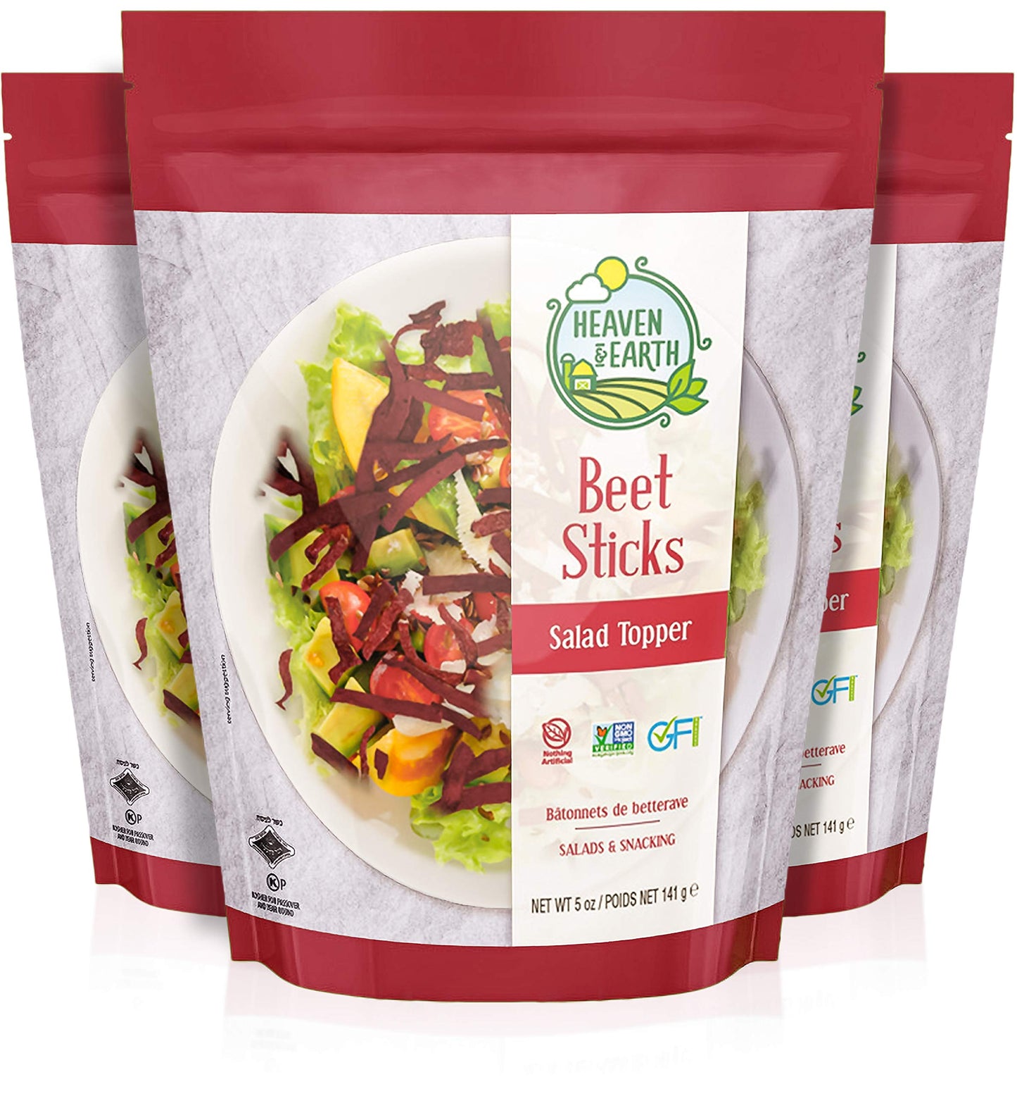 Heaven And Earth Beet Sticks Salad Toppers 5Oz (3 Pack)