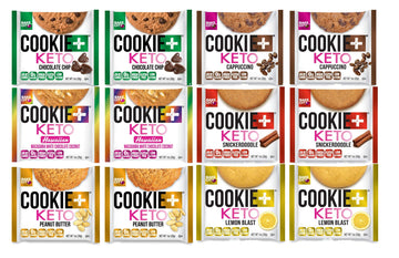 Bake City Cookie Plus Keto | 1Oz Variety Pack Cookies (12 Pack)  Gluten Free  0G Sugar  Only 1.5G Net Carbs  Good Fats  5G Protein  Kosher  No Artificial Flavors