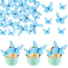Ephlyn 72Pcs Edible 3D Realistic Butterfly Cupcake Toppers - Cute Cake Picks for Baby Shower, Boys Girls Birthday Party Decorati