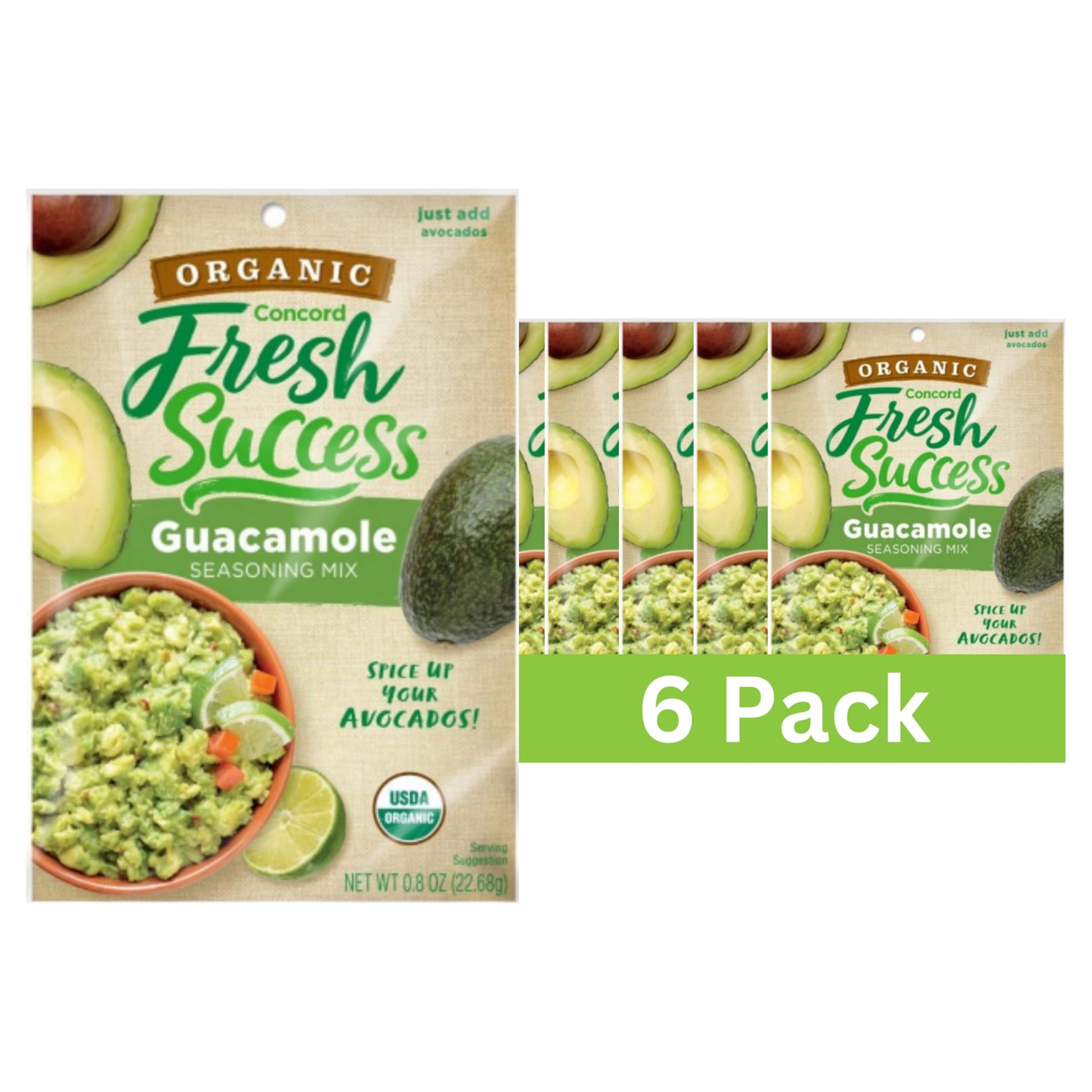 Concord Foods Organic Guacamole Mix Just Add Avocados for Perfect Homemade Guacamole Dip Ideal for Parties, BBQs & Taco Nights P