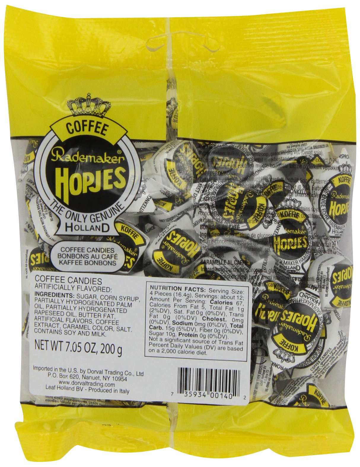 Rademaker Hopjes Coffee Candies, 7.05 Oz (Pack Of 20)