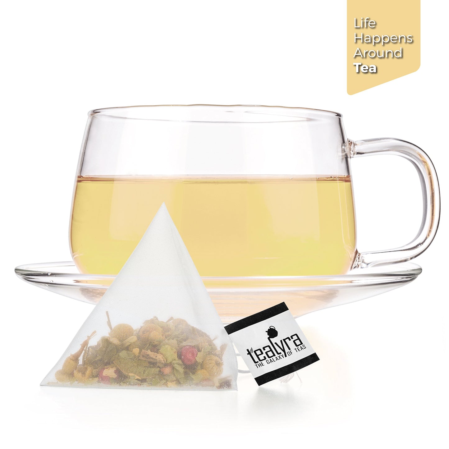 Tealyra Herbal Tea - Chamomile Honeybush Lavender - Caffeine-Free - 25 Pyramid Sachets