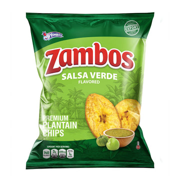Zambos Plantain Chips Salsa Verde (Pack Of 12)