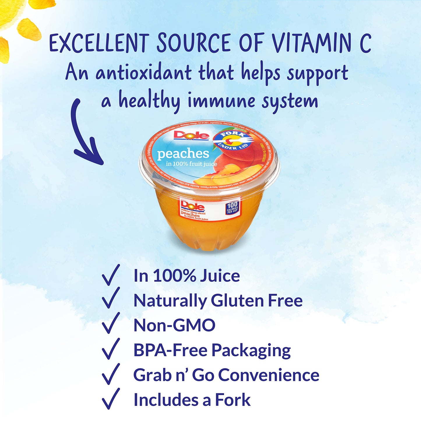 Dole Fruit Bowls Diced Peaches Snacks, 7oz (Pack of 12), Gluten & Dairy Free, Bulk Lunch Snacks for Kids & mature-themeds