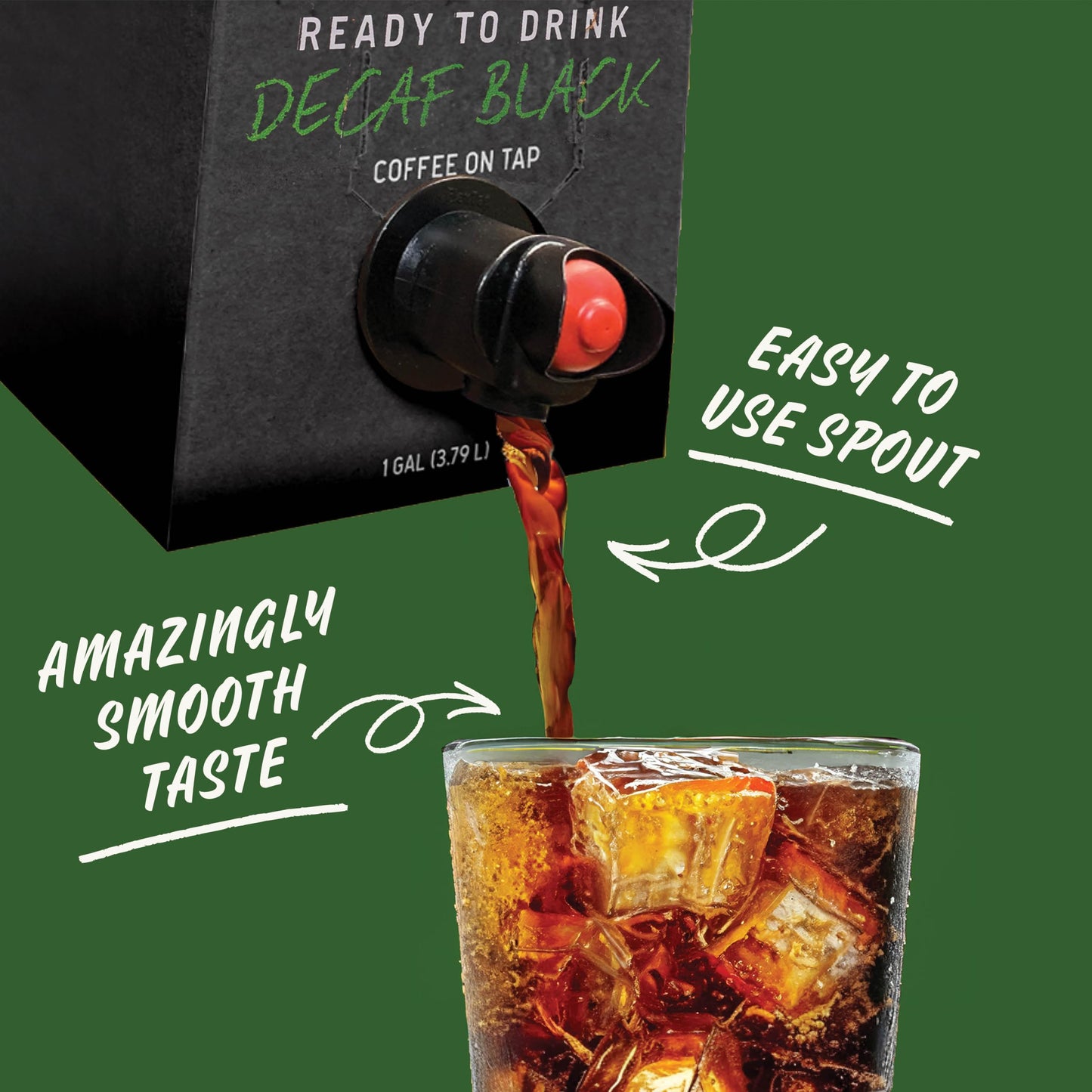 Java House Cold Brew Coffee – 100% Arabica Decaf, Smooth Chocolate & Caramel Notes, 1 Gallon Box (16 Servings), Ready to Drink