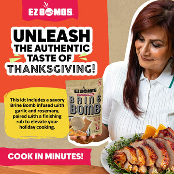 EZ  s Garlic Rosemary Brine   Seasoning Kit - All-in-One Turkey Brine for Juicy Meat - 5.9 Ounce Pack