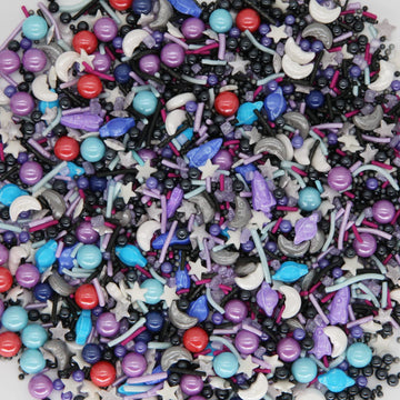 Universe Planet Sprinkles For Cake Decorating,Edible Mix Spaceship Moon Star Dragee For Kids Birthday Party, Colorful Sugar Pear