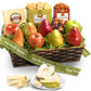 get Well Soon classic Fresh Fruit Basket with crackers cheese and Nuts